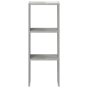 Βιβλιοθήκη Στοιβαζόμενα Γκρι Σκυροδ. 30x30x80 εκ. Επεξ. Ξύλο - Pakobazaar