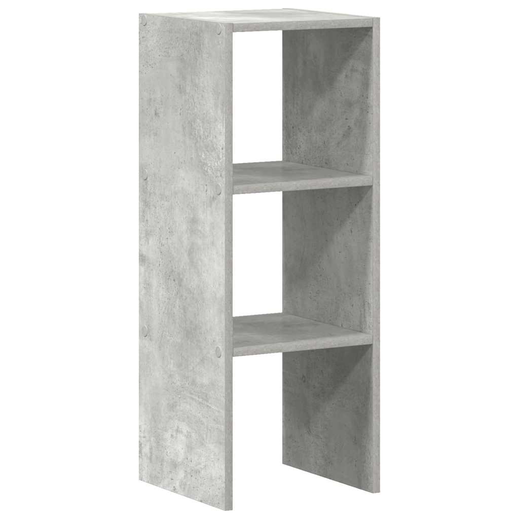 Βιβλιοθήκη Στοιβαζόμενα Γκρι Σκυροδ. 30x30x80 εκ. Επεξ. Ξύλο - Pakobazaar