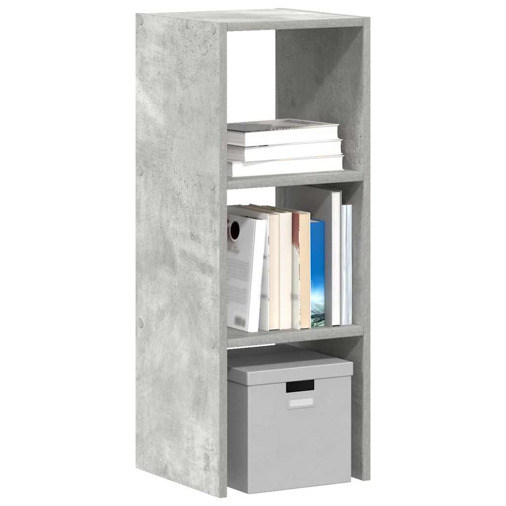 Βιβλιοθήκη Στοιβαζόμενα Γκρι Σκυροδ. 30x30x80 εκ. Επεξ. Ξύλο - Pakobazaar