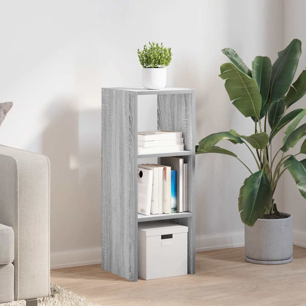 Βιβλιοθήκη Στοιβαζόμενα Γκρι Sonoma 30x30x80 εκ. Επεξ. Ξύλο - Pakobazaar