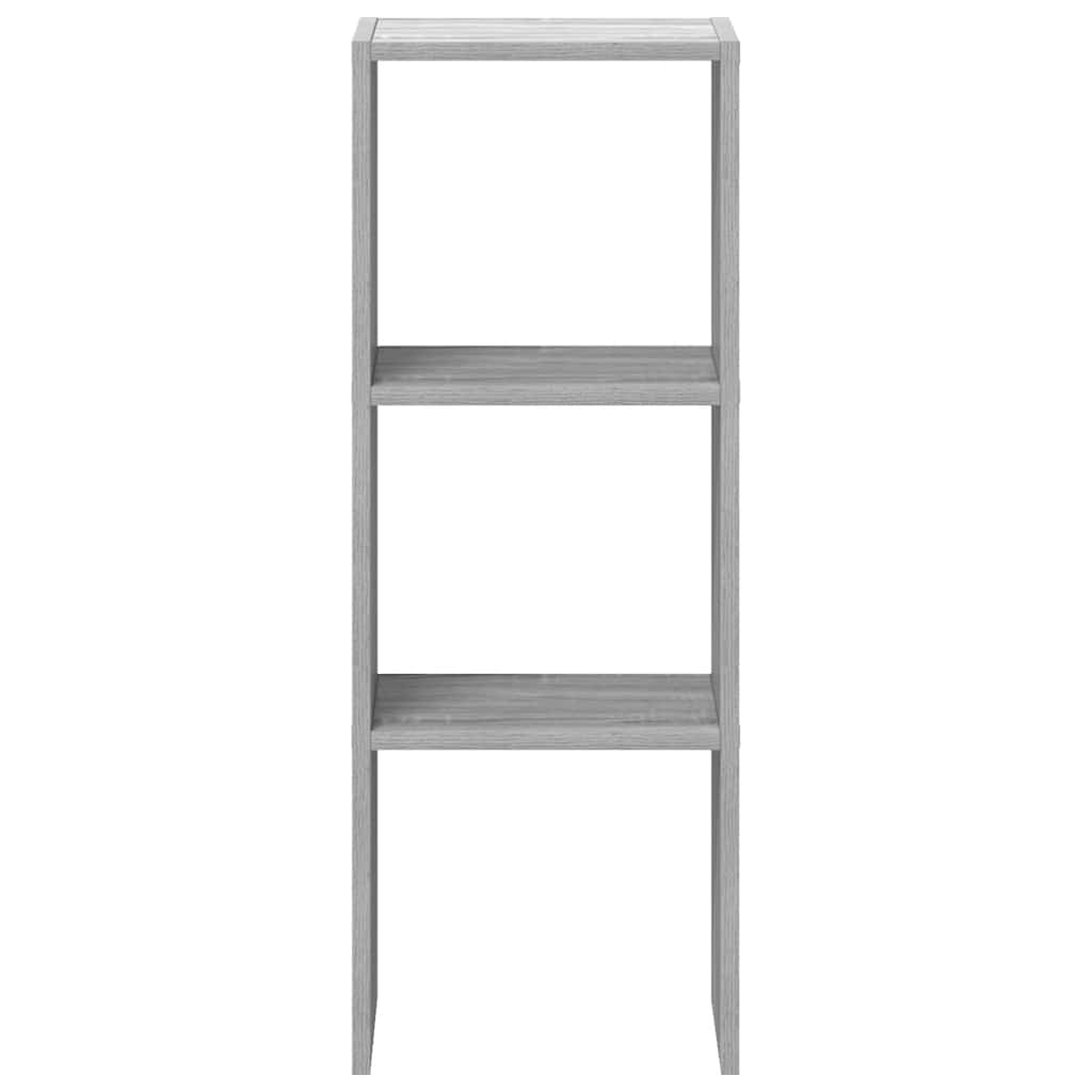 Βιβλιοθήκη Στοιβαζόμενα Γκρι Sonoma 30x30x80 εκ. Επεξ. Ξύλο - Pakobazaar