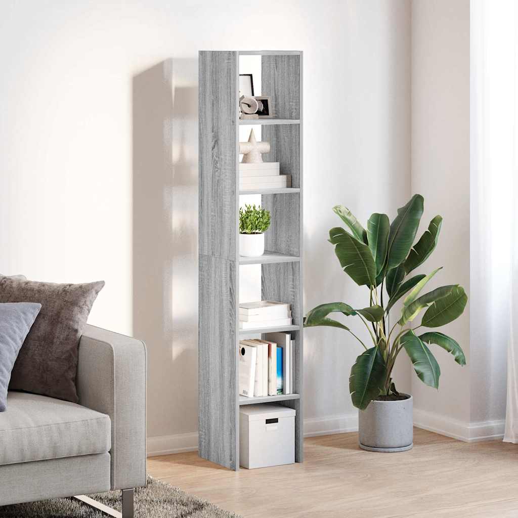 Βιβλιοθήκες 2 τεμ. Στοιβαζόμενα Γκρι Sonoma 30x30x80 εκ.