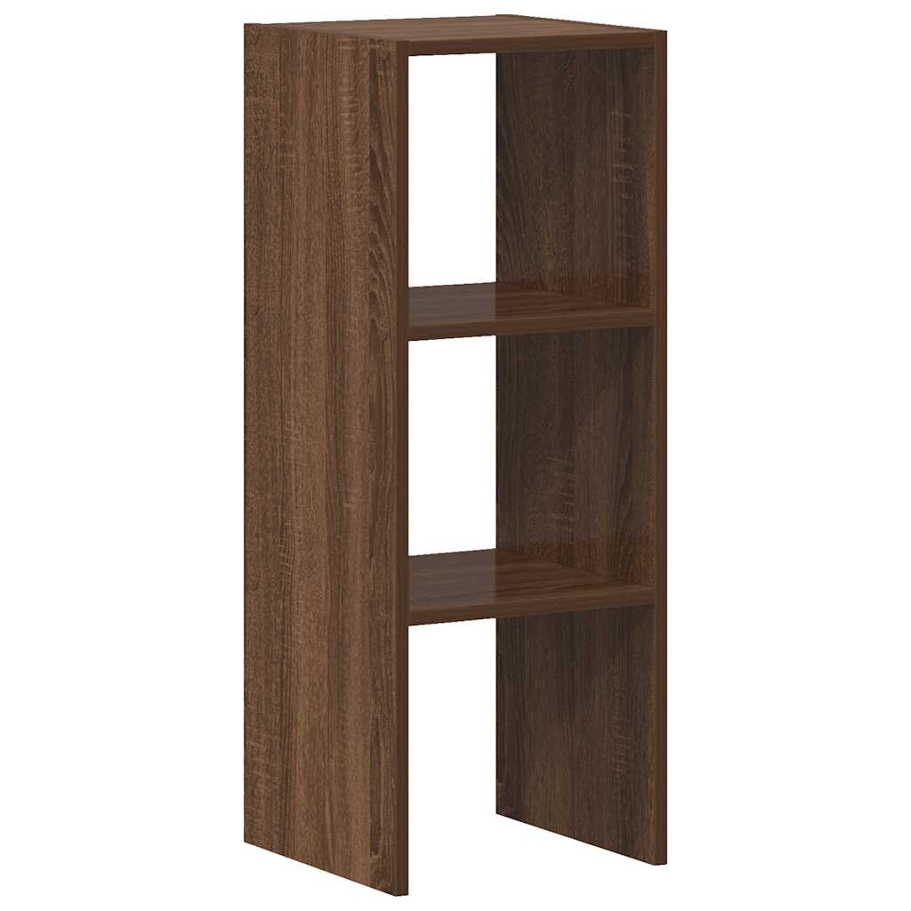 Βιβλιοθήκη Στοιβαζόμενα Καφέ Δρυς 30x30x80 εκ. Επεξ. Ξύλο