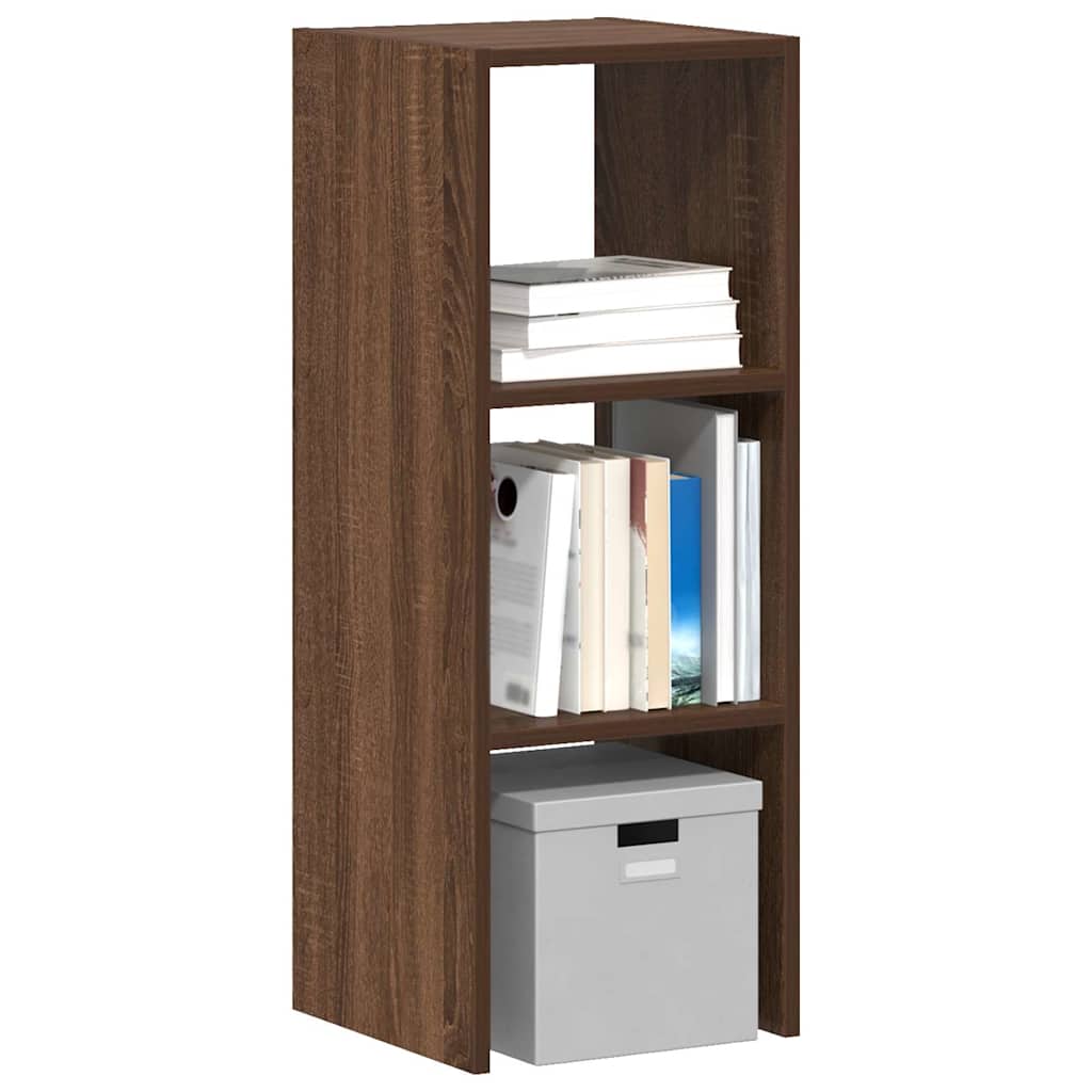 Βιβλιοθήκη Στοιβαζόμενα Καφέ Δρυς 30x30x80 εκ. Επεξ. Ξύλο