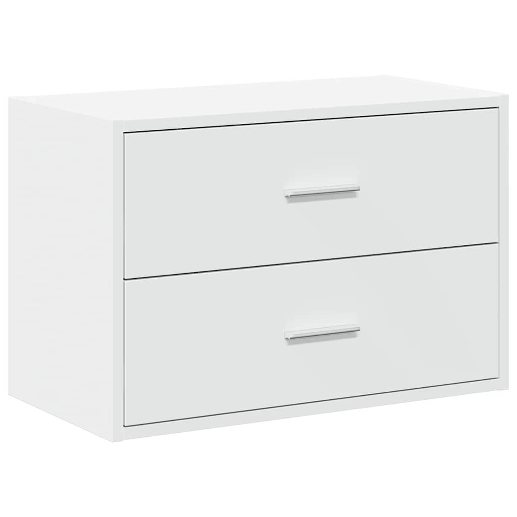 Ντουλάπι με 2συρτάρια Λευκό 60x31x40cm Ξύλινο μηχανουργικό ξύλο - Pakobazaar