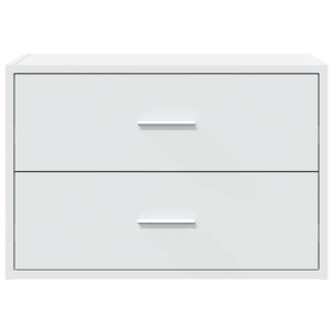 Ντουλάπι με 2συρτάρια Λευκό 60x31x40cm Ξύλινο μηχανουργικό ξύλο - Pakobazaar