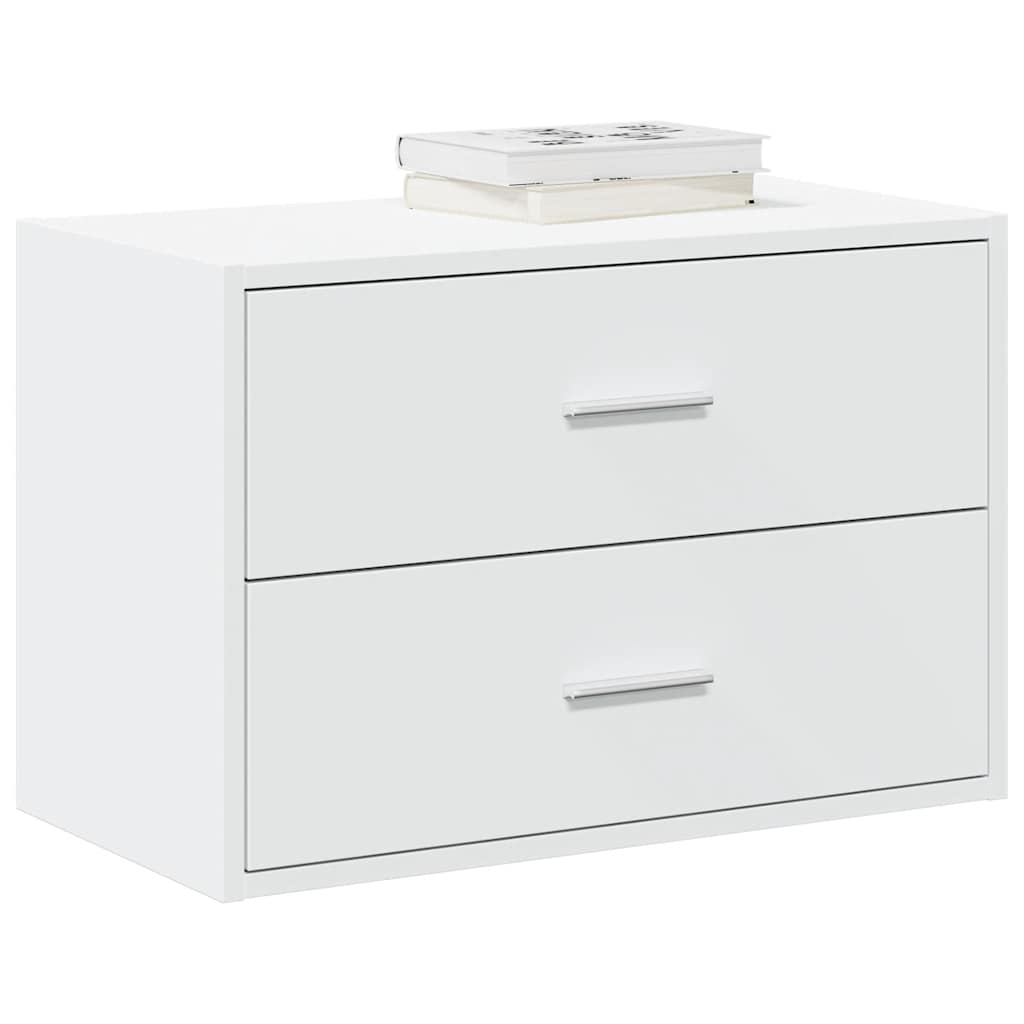 Ντουλάπι με 2συρτάρια Λευκό 60x31x40cm Ξύλινο μηχανουργικό ξύλο - Pakobazaar