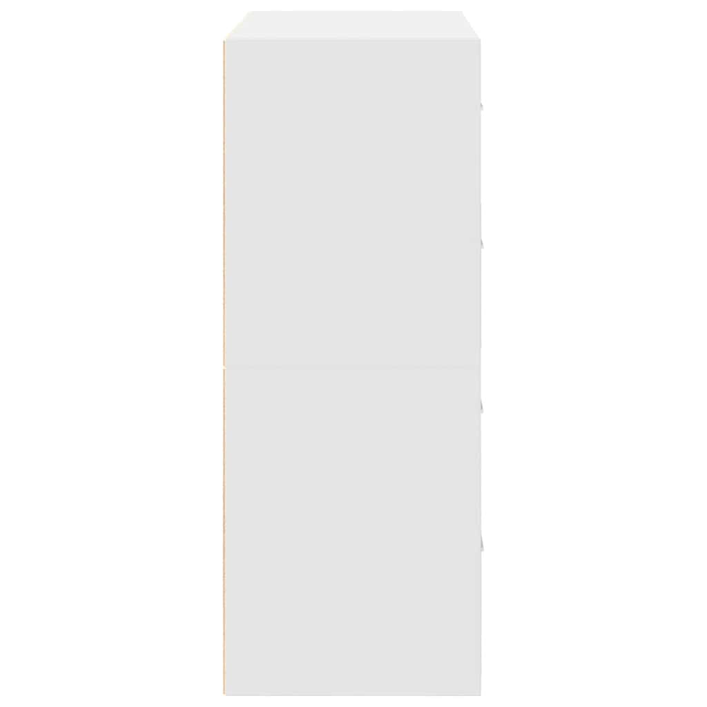 Ντουλάπια με 2 συρτάρια 2 τεμάχια Λευκό 60x31x40 cm