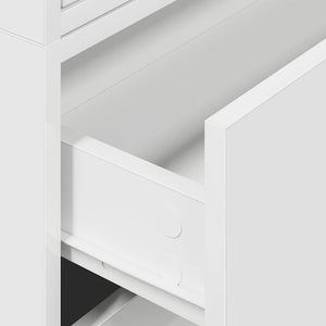 Ντουλάπια με 4 συρτάρια 2 τεμάχια Λευκό 60x31x40 cm