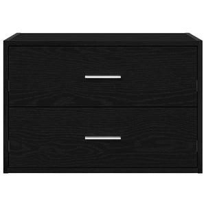 Ντουλάπι με 2 συρτάρια Μαύρη δρυς 60x31x40 cm Ξύλινη κατασκευή