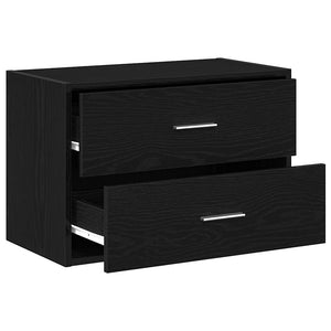 Ντουλάπι με 2 συρτάρια Μαύρη δρυς 60x31x40 cm Ξύλινη κατασκευή