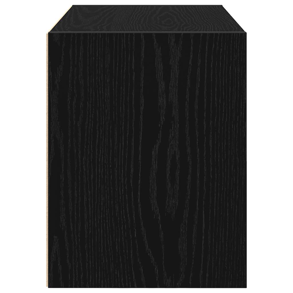 Ντουλάπι με 2 συρτάρια Μαύρη δρυς 60x31x40 cm Ξύλινη κατασκευή