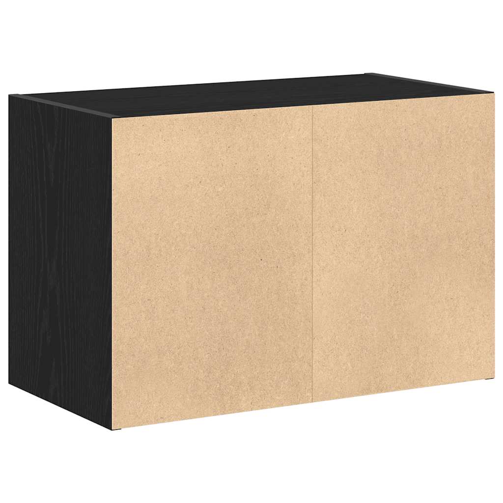 Ντουλάπι με 2 συρτάρια Μαύρη δρυς 60x31x40 cm Ξύλινη κατασκευή