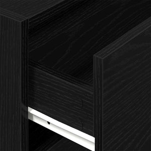 Ντουλάπι με 2 συρτάρια Μαύρη δρυς 60x31x40 cm Ξύλινη κατασκευή