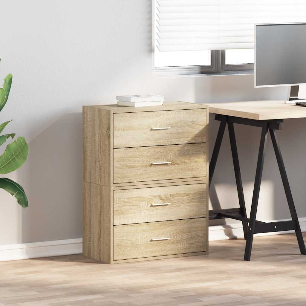 Ντουλάπια με 2 συρτάρια 2 τεμ. Sonoma Δρυς 60x31x40 εκ. - Pakobazaar