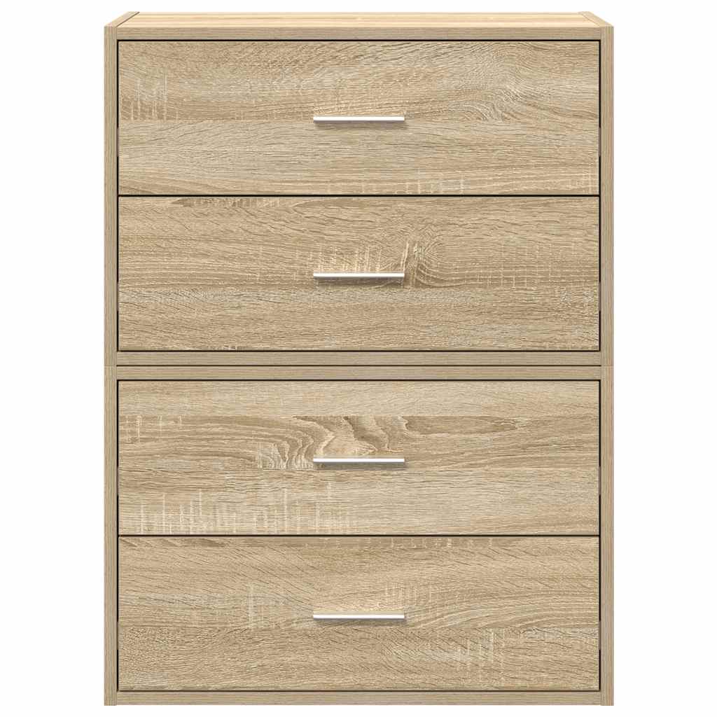 Ντουλάπια με 2 συρτάρια 2 τεμ. Sonoma Δρυς 60x31x40 εκ. - Pakobazaar
