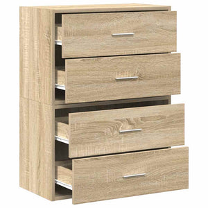 Ντουλάπια με 2 συρτάρια 2 τεμ. Sonoma Δρυς 60x31x40 εκ. - Pakobazaar