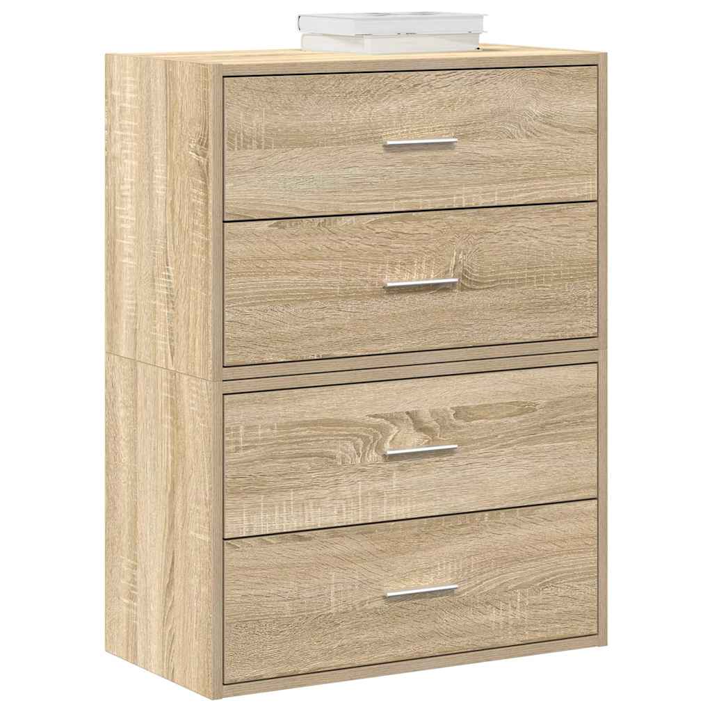 Ντουλάπια με 2 συρτάρια 2 τεμ. Sonoma Δρυς 60x31x40 εκ. - Pakobazaar
