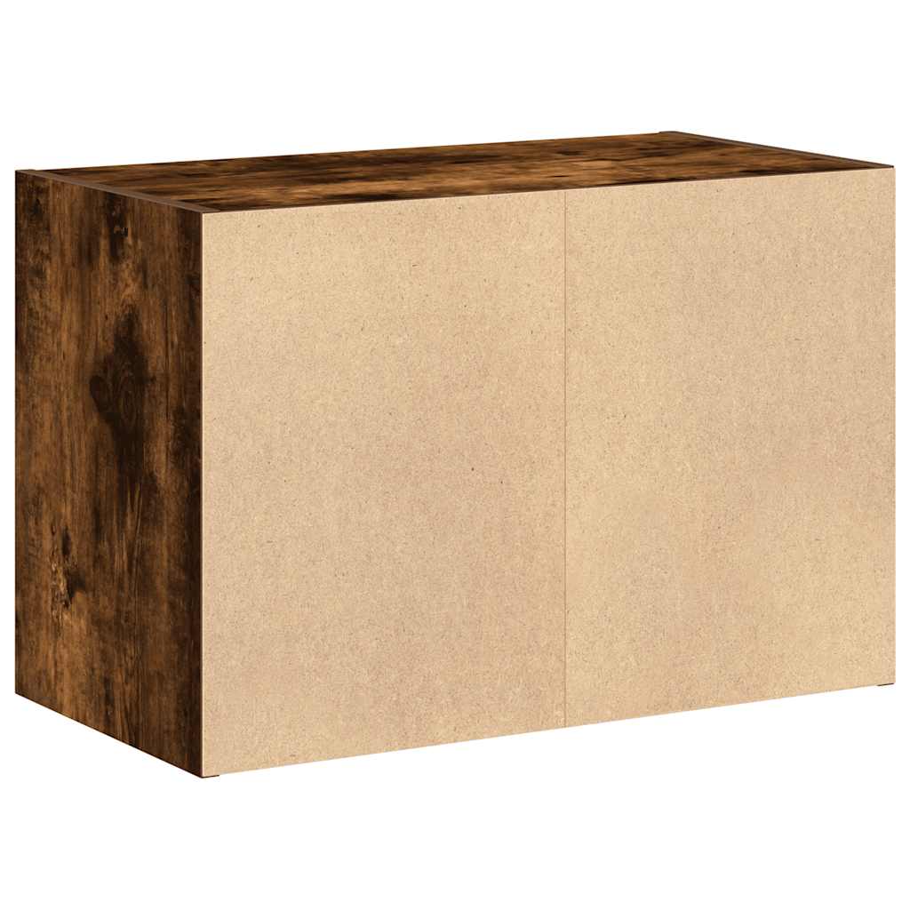 Ντουλάπι με 2 συρτάρια Καπνιστή Δρυς 60x31x40εκ. από Επεξ. Ξύλο