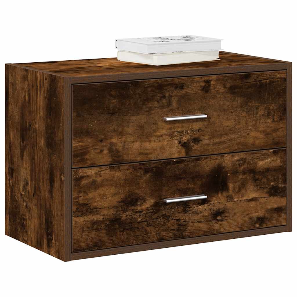 Ντουλάπι με 2 συρτάρια Καπνιστή Δρυς 60x31x40εκ. από Επεξ. Ξύλο