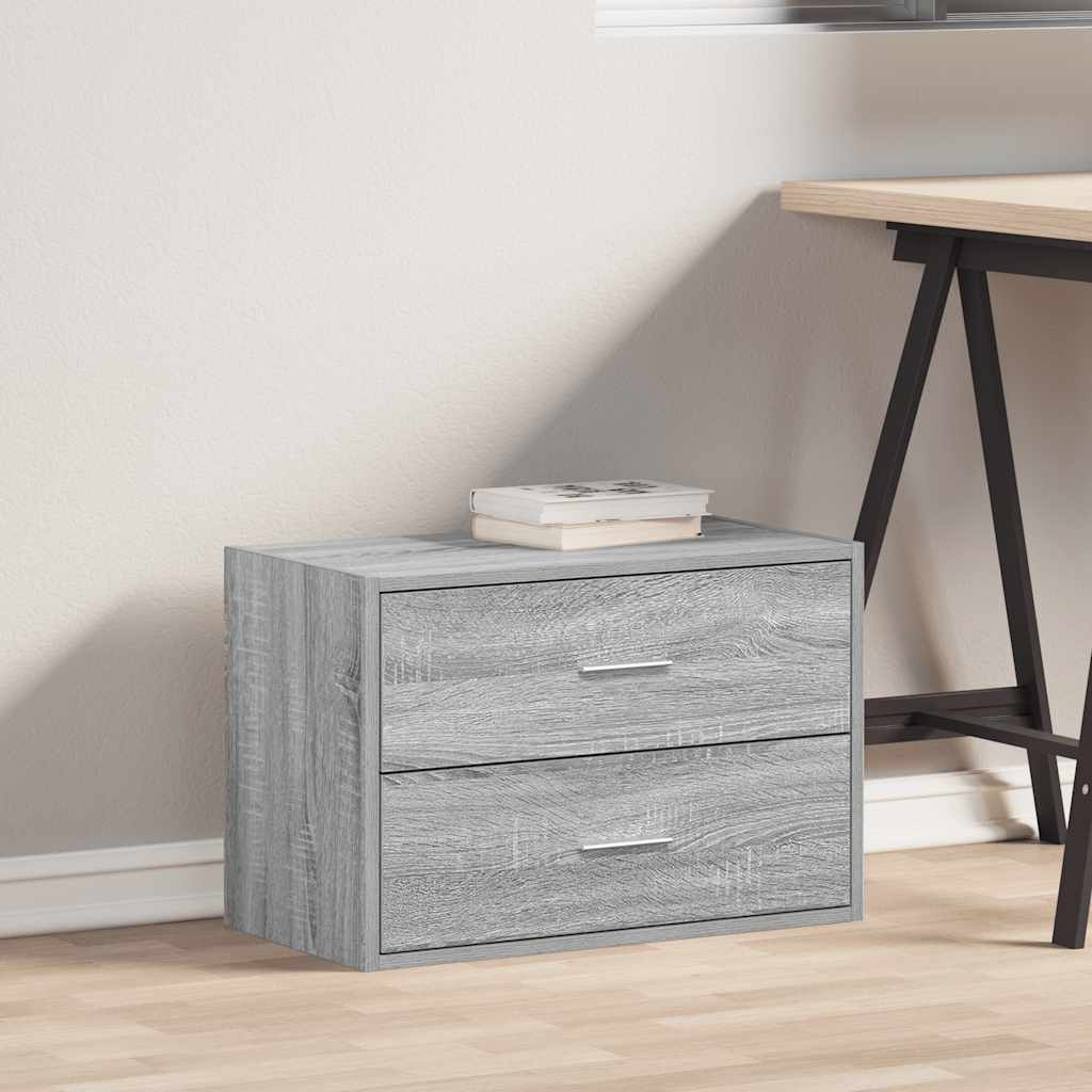 Ντουλάπι με 2 συρτάρια Γκρι Sonoma 60x31x40 εκ. από Επεξ. Ξύλο