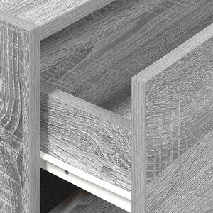 Ντουλάπι με 2 συρτάρια Γκρι Sonoma 60x31x40 εκ. από Επεξ. Ξύλο