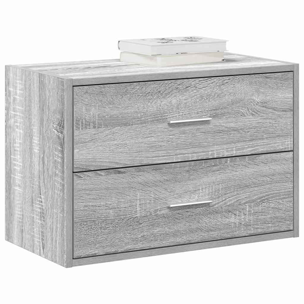 Ντουλάπι με 2 συρτάρια Γκρι Sonoma 60x31x40 εκ. από Επεξ. Ξύλο
