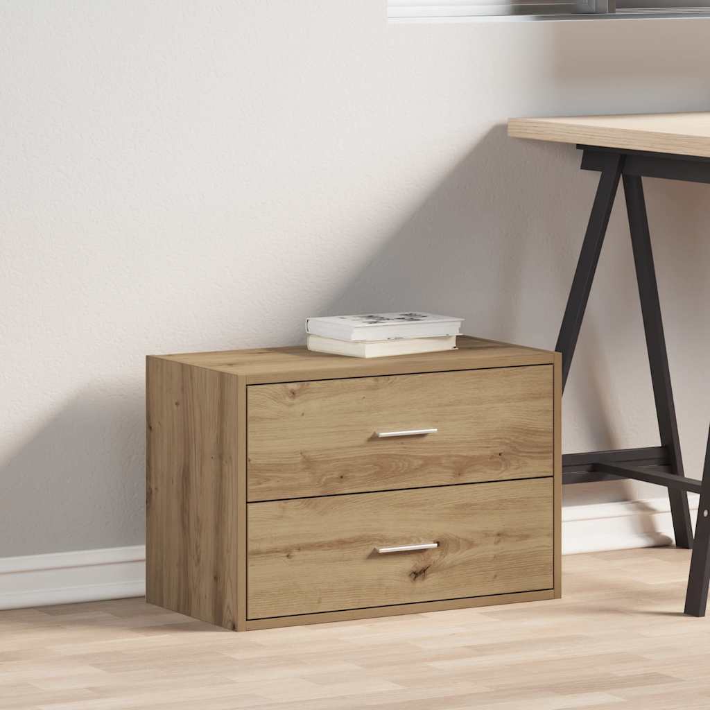 Ντουλάπι με 2 συρτάρια Αρτισιανή Δρυς 60x31x40 εκ. Επεξ. Ξύλο - Pakobazaar