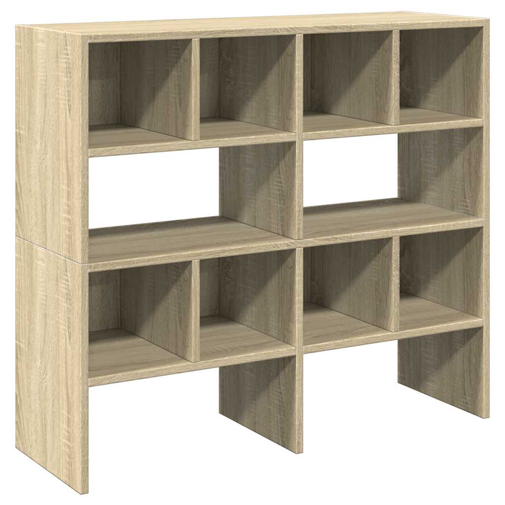 Ράφια παπουτσιών 2 τμχ στοιβαζόμενα Sonoma Oak 89,5x30x40 cm