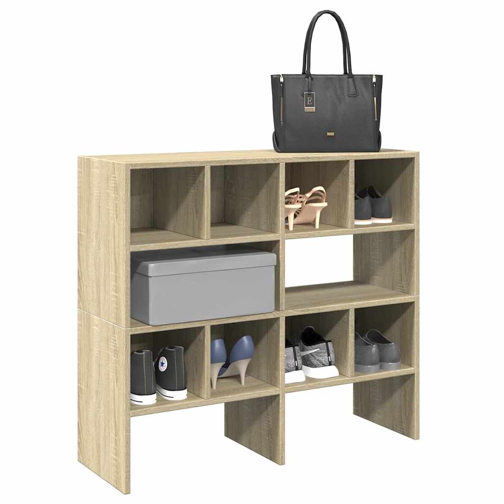 Ράφια παπουτσιών 2 τμχ στοιβαζόμενα Sonoma Oak 89,5x30x40 cm
