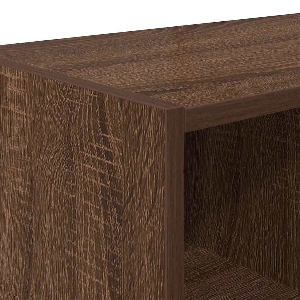Ράφι παπουτσιών στοιβαζόμενο καφέ δρυς 89,5x30x40 cm