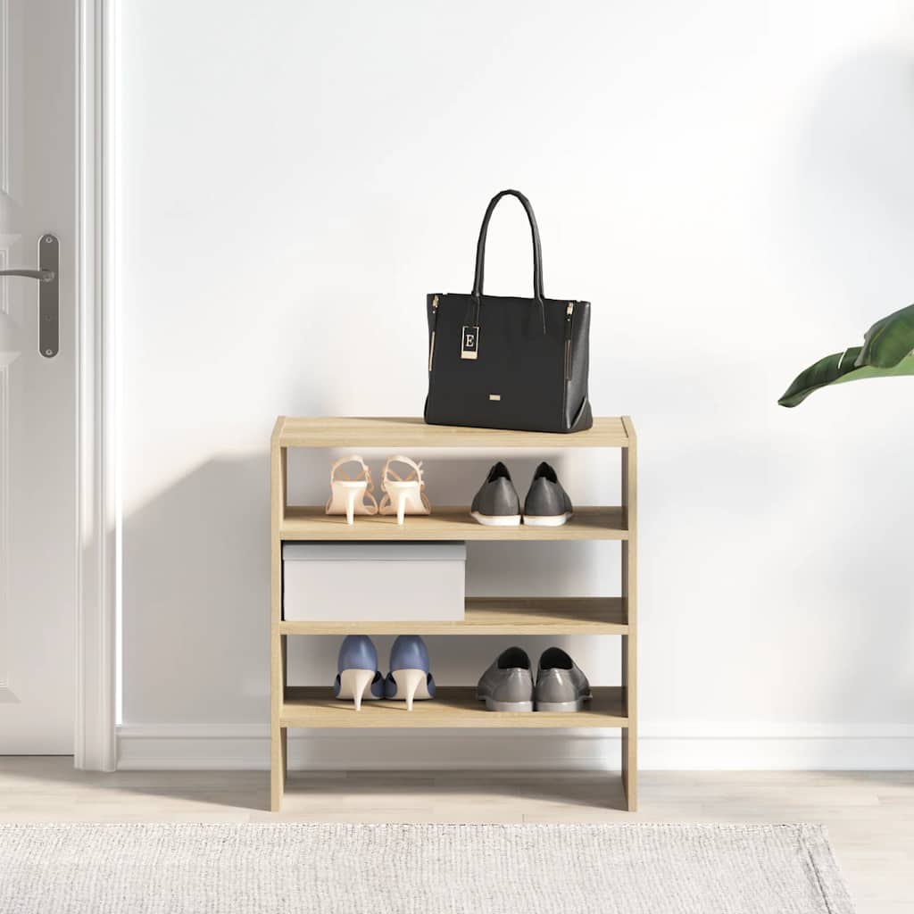 Ράφια παπουτσιών 2 τμχ στοιβαζόμενα Sonoma Oak 60x30x30,5 cm - Pakobazaar