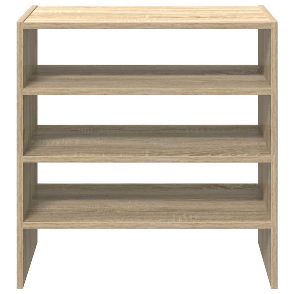 Ράφια παπουτσιών 2 τμχ στοιβαζόμενα Sonoma Oak 60x30x30,5 cm - Pakobazaar