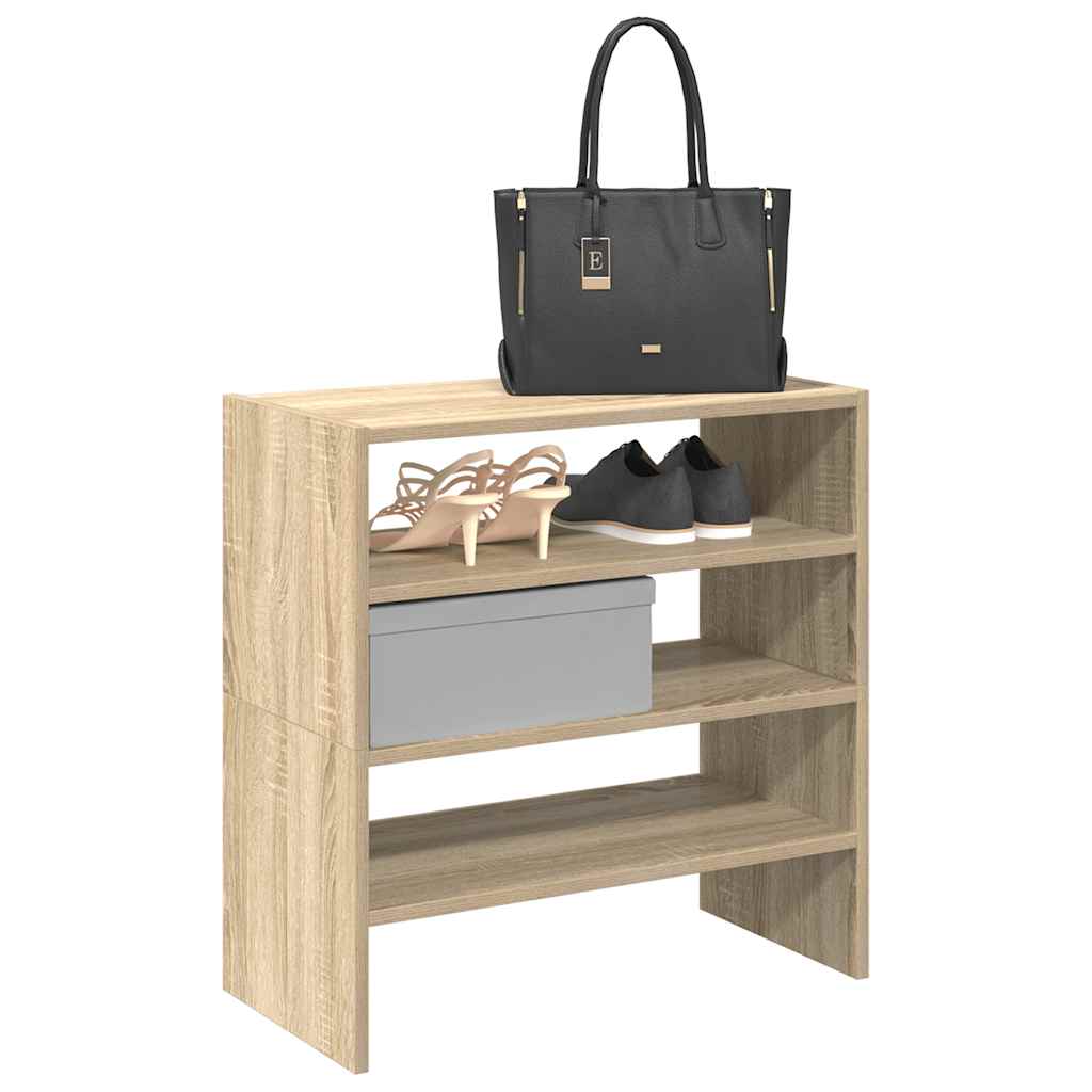 Ράφια παπουτσιών 2 τμχ στοιβαζόμενα Sonoma Oak 60x30x30,5 cm - Pakobazaar