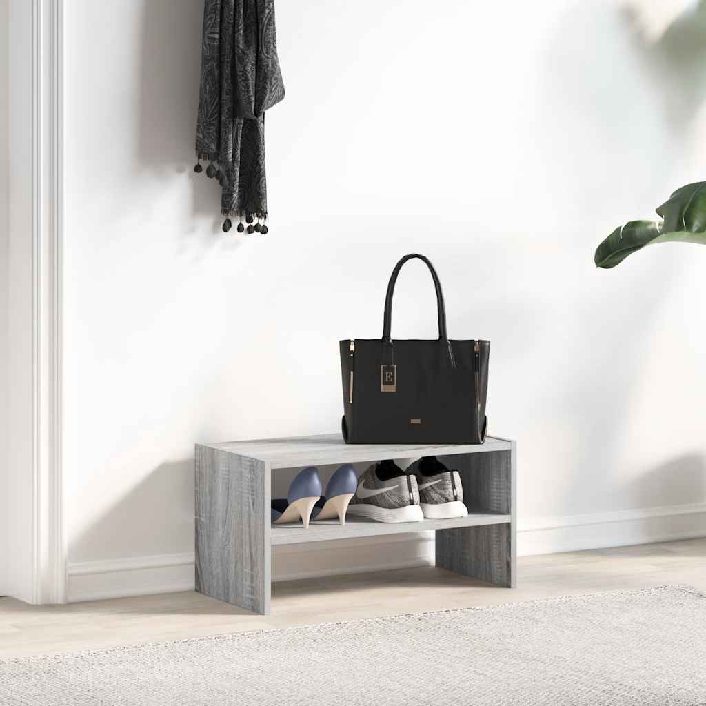 Ράφι παπουτσιών στοιβαζόμενο γκρι Sonoma 60x30x30,5 cm