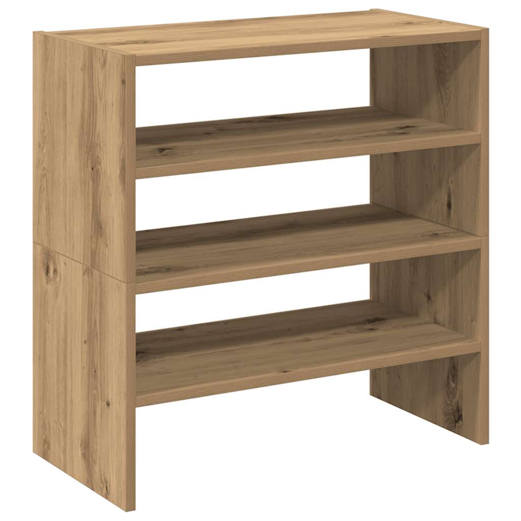 Ράφια παπουτσιών 2 τμχ στοιβαζόμενα Artisan Oak 60x30x30,5 cm