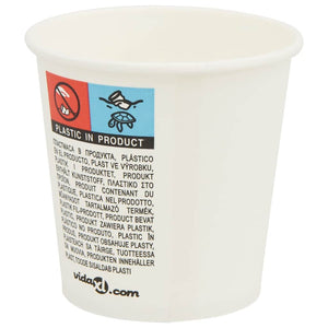 Χάρτινα κύπελλα καφέ 1000 τεμάχια 4oz 100ml Λευκό
