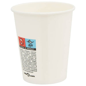 Χάρτινα κύπελλα καφέ 1000 τεμάχια 8oz 200ml Λευκό - Pakobazaar