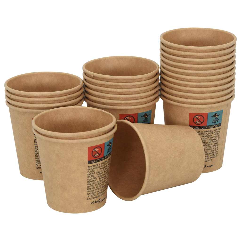 Χάρτινα κύπελλα καφέ 1000 τεμάχια 4oz 100ml καφέ - Pakobazaar