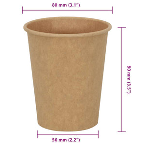 Χάρτινα κύπελλα καφέ 1000 τεμάχια 8oz 200ml καφέ
