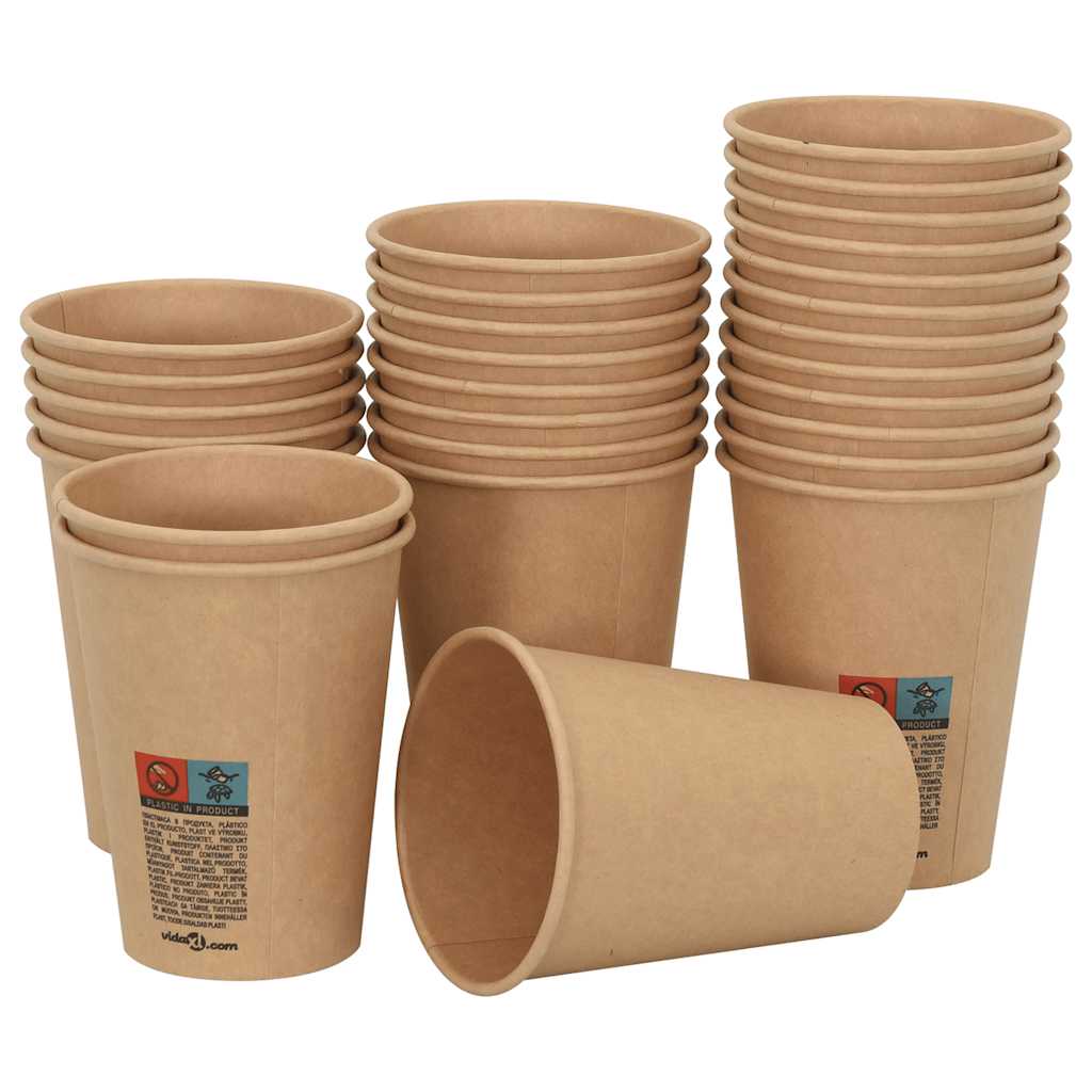 Χάρτινα κύπελλα καφέ 1000 τεμάχια 12oz 300ml καφέ - Pakobazaar