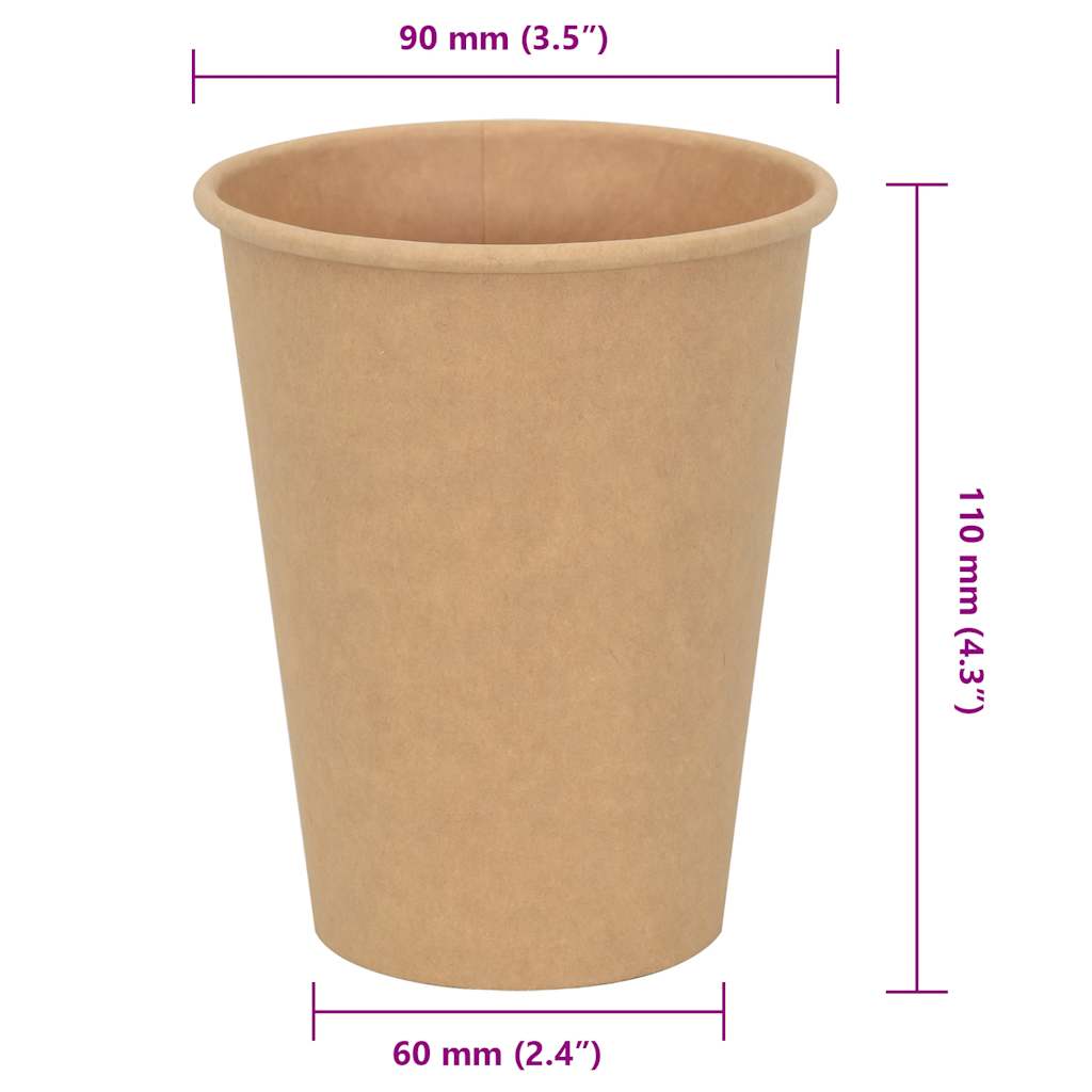 Χάρτινα κύπελλα καφέ 1000 τεμάχια 12oz 300ml καφέ - Pakobazaar