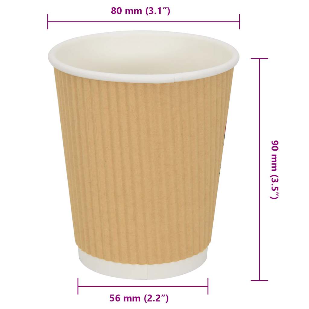 Χάρτινα ποτήρια καφέ 500 τεμάχια 8oz 200ml καφέ - Pakobazaar