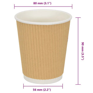 Χάρτινα ποτήρια καφέ 500 τεμάχια 8oz 200ml καφέ - Pakobazaar