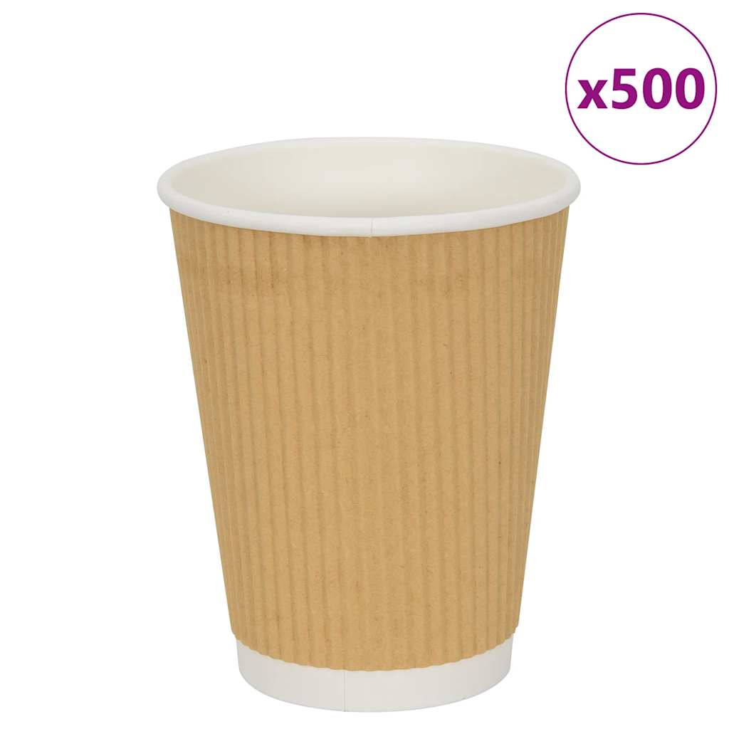 Χάρτινα ποτήρια καφέ 500 τεμάχια 12oz 300ml καφέ - Pakobazaar