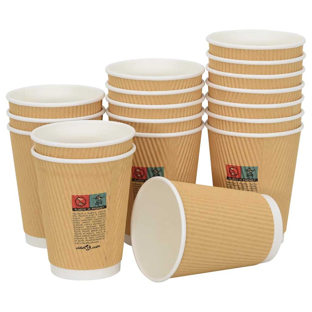 Χάρτινα ποτήρια καφέ 500 τεμάχια 12oz 300ml καφέ - Pakobazaar