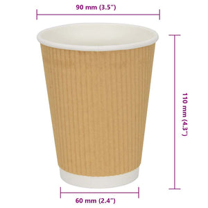 Χάρτινα ποτήρια καφέ 500 τεμάχια 12oz 300ml καφέ - Pakobazaar