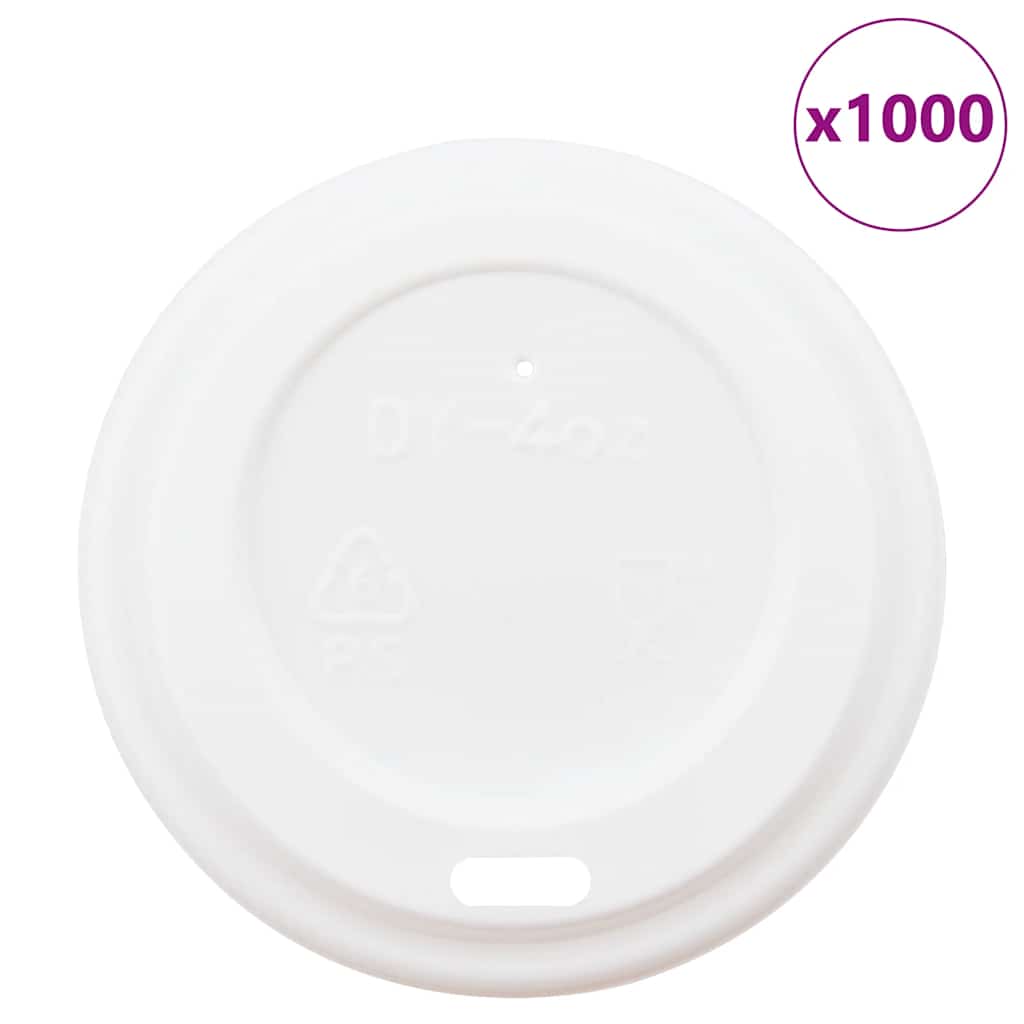 Χάρτινα καπάκια καφέ Ø60 mm 4oz 1000 τεμάχια Λευκό πλαστικό - Pakobazaar