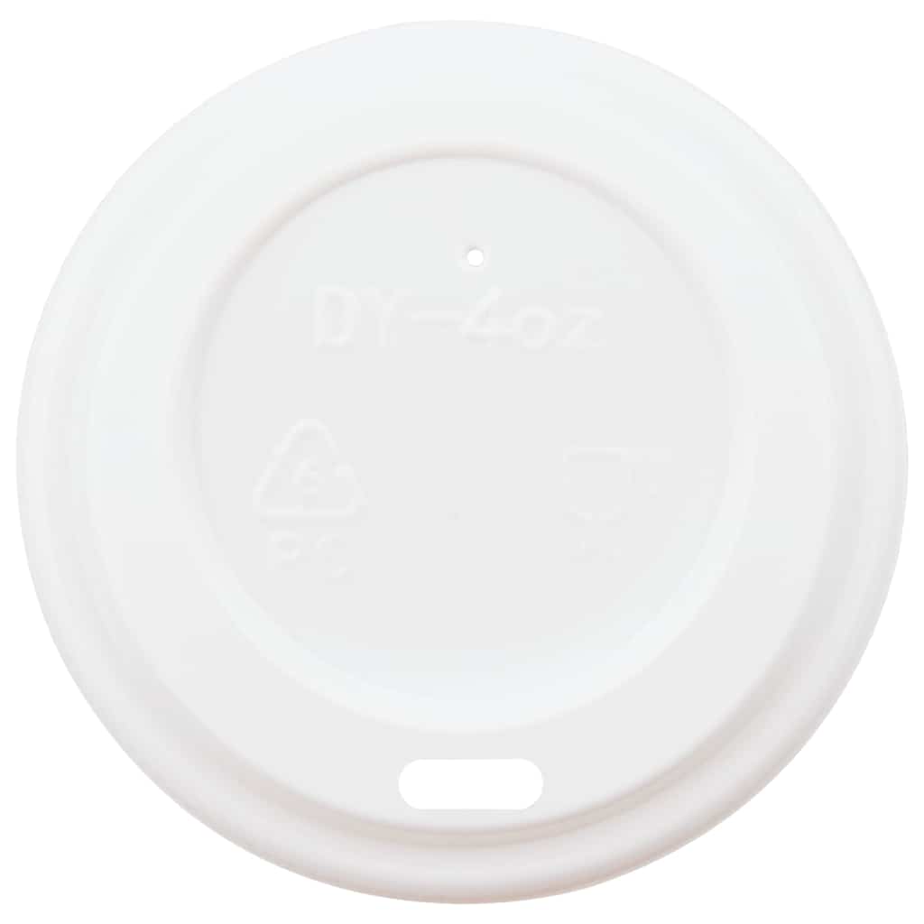 Χάρτινα καπάκια καφέ Ø60 mm 4oz 1000 τεμάχια Λευκό πλαστικό - Pakobazaar