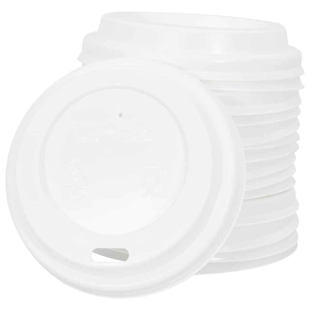 Χάρτινα καπάκια καφέ Ø60 mm 4oz 1000 τεμάχια Λευκό πλαστικό - Pakobazaar